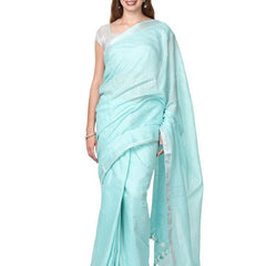 Cotton Slub Saree With Blouse Piece
