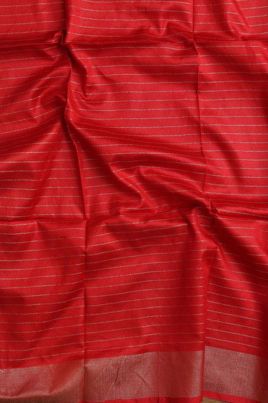 Bhagalpuri Linen Blend Check Saree with Contrast Blouse Piece - View 7