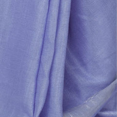 Vista Blue women's Cotton Slub Saree With Blouse Piece - View 3