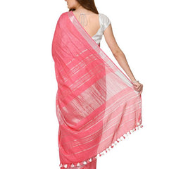 Cotton Slub Saree With Blouse Piece - View 2