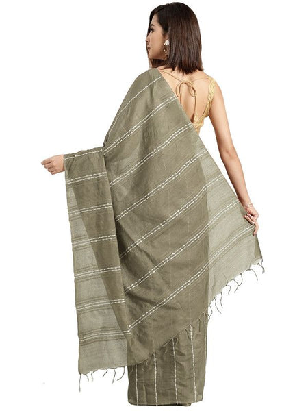 Sage Bhagalpuri women's Kota Art Silk Saree With Blouse Piece
