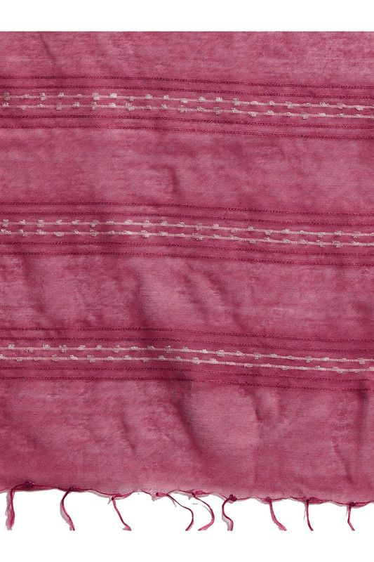 Raspberry Pink Bhagalpuri women's Kota Art Silk Saree With Blouse Piece - View 4