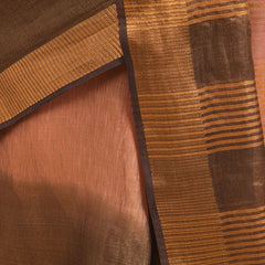 Tissue Linen Handloom Two Dye Saree - View 5