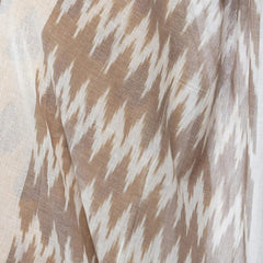 Linen Cotton Bhaglpuri Handloom Ikkat Dupatta for women's (Brown) - View 5