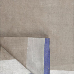 Bhagalpuri Handloom Linen-Slub Saree With Contrast Blouse Piece - View 3