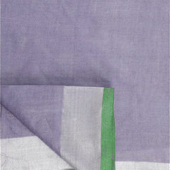 Pomp Violet women's Handloom Bhagalpuri Linen-Cotton Saree With Contrast Blouse Piece - View 7