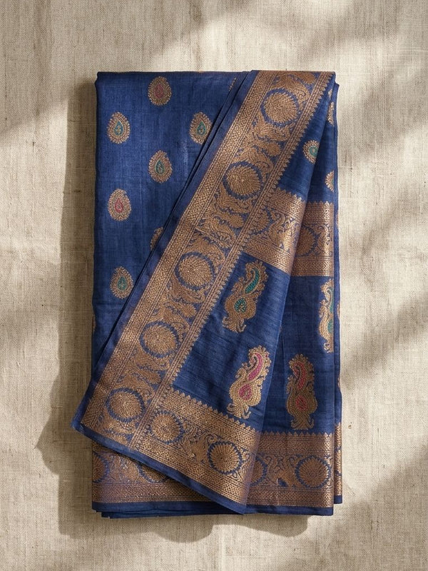 Eri Tussar Silk Handloom Banarasi Saree with Rich Zari Weaving - View 6