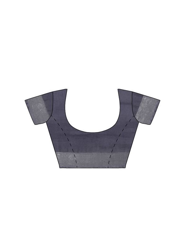 Grey women's Bhagalpuri Handloom Linen Blend Saree And Variation Of Colors With Running Unstiched Blouse Piece - View 6