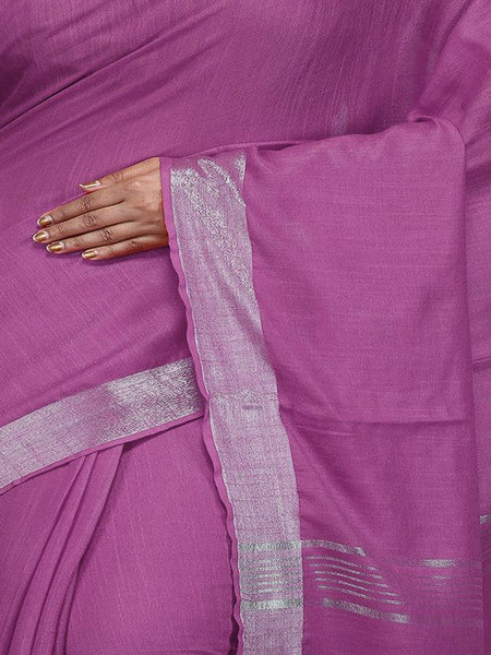 China Rose Pink Bhagalpuri women's Handloom Linen Cotton Ethnic Wear Saree With Running Unstitched Blouse Piece - View 3
