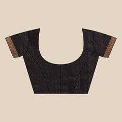 Bhaglpuri Handloom Tussar Silk Munga Blend Black Saree for women's - View 6