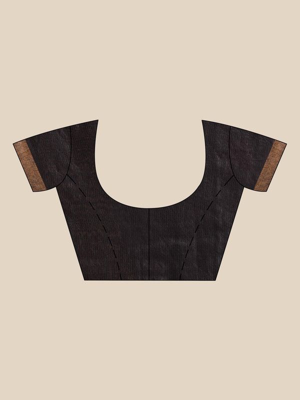 Bhaglpuri Handloom Tussar Silk Munga Blend Black Saree for women's - View 6