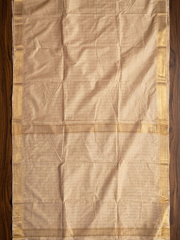 Exclusive Handwoven  Cotton SIlk Mangalgiri Saree With Running Blouse Piece - View 6