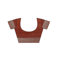 Sienna Orange women's Bhagalpuri Handloom Linen Blend Saree And Variation Of Colors With Running Unstiched Blouse Piece - View 3