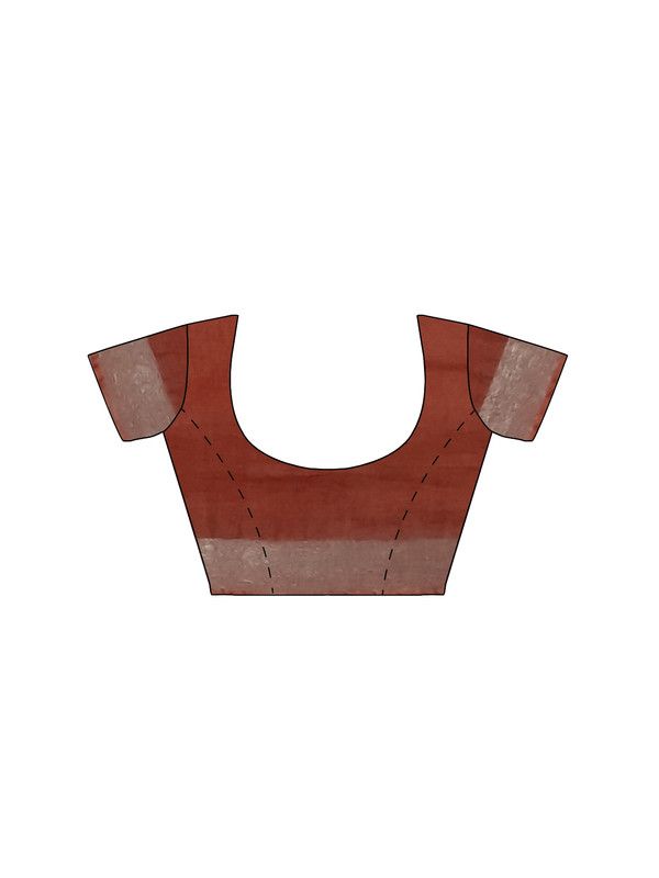 Sienna Orange women's Bhagalpuri Handloom Linen Blend Saree And Variation Of Colors With Running Unstiched Blouse Piece - View 3