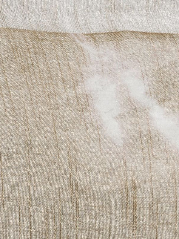 Fallow Brown women's Bhagalpuri Handloom Linen Blend Tie-Dye (Sibory Dye) Saree With Running Unstiched Blouse Piece - View 3