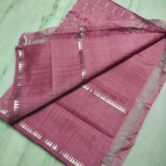 Cotton Handloom Mangalagiri Silk Saree with Temple Border (100199 Turkish_Rose)