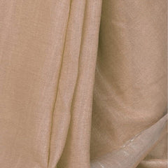 Tan Brown women's Cotton Slub Saree With Blouse Piece - View 3