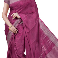 Bhagalpuri Handloom Cotton-Linen Blend Saree Combo (Pack Of 2) With Running Unstiched Blouse Piece - View 8