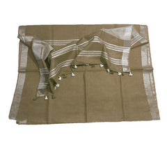 Sage Green women's Bhagalpuri Linen Saree With Blouse Piece