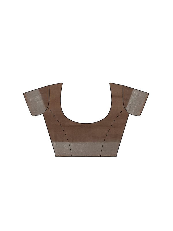 Brown women's Bhagalpuri Handloom Linen Blend Saree And Variation Of Colors With Running Unstiched Blouse Piece - View 6