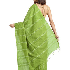 Green Bhagalpuri women's Kota Art Silk Saree With Blouse Piece - View 2