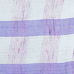 Electric Violet women's Bhagalpuri Kota Doria Silk Semi Transparent Saree With Unstiched Blouse Piece - View 4