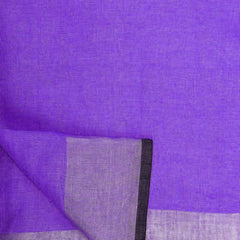 Bhagalpuri Blend Linen Saree With Black Pipine Contrast Blouse Piece - View 6
