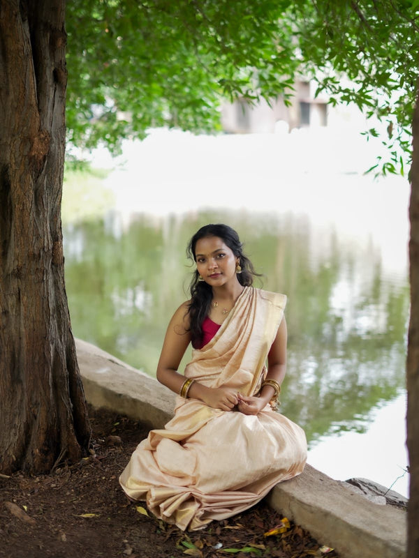 Exclusive Handwoven  Cotton SIlk Mangalgiri Saree With Running Blouse Piece - View 3