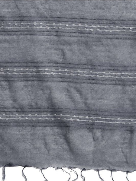Grey Bhagalpuri women's Kota Art Silk Saree With Blouse Piece - View 4