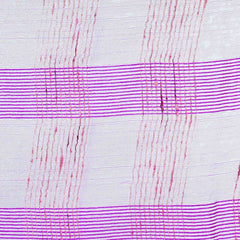 Fushia Pink women's Bhagalpuri Kota Doria Silk Semi Transparent Saree With Unstiched Blouse Piece - View 7