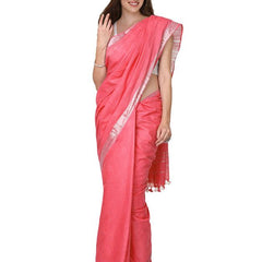 Cotton Slub Saree With Blouse Piece