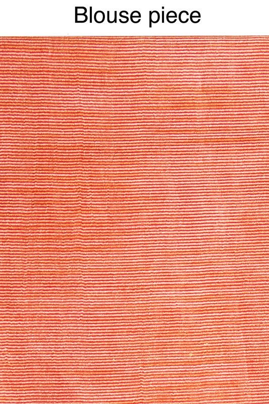 Striped Kota Silk Handloom Bhagalpuri Bollywood Saree (Terry_Orange) - View 2