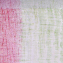 Red & Light Green women's Bhagalpuri Handloom Cotton Linen Slub Blend Tie Two Dye (Sibory Two Dye) Saree With Running Unstitched Blouse Piece - View 6