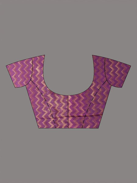 Bhagalpuri Handloom Cotton Tissue Silk Designer Zari Weaving Motif Saree (Rouge_Magenta) - View 5