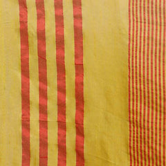Gamboge Yellow women's Bhagalpuri Handloom Kota Silk Temple Border Saree And Variation Of Colors With Striped Blouse Piece - View 4