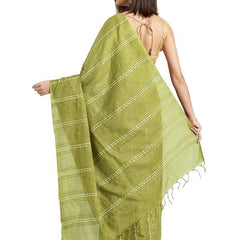 Apple Green Bhagalpuri women's Kota Art Silk Saree With Blouse Piece - View 2