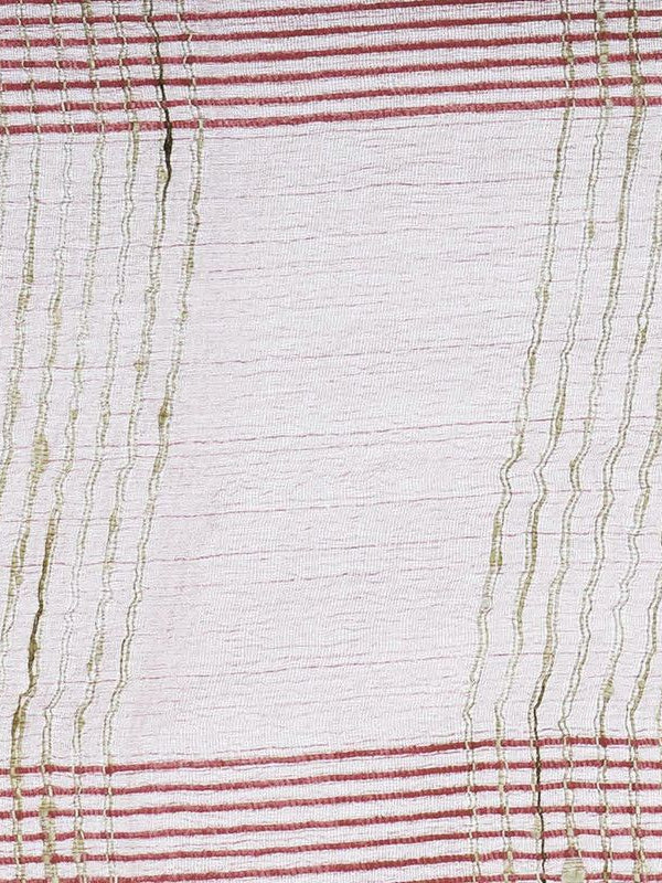 Bhagalpuri Kota Doria Silk Semi Transparent Saree With Unstiched Blouse Piece - View 6