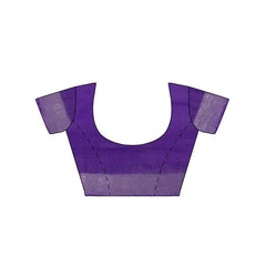 French Violet women's Bhagalpuri Handloom Linen Blend Saree And Variation Of Colors With Running Unstiched Blouse Piece - View 6