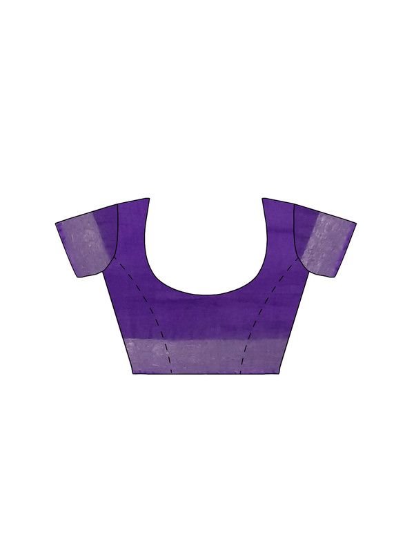 French Violet women's Bhagalpuri Handloom Linen Blend Saree And Variation Of Colors With Running Unstiched Blouse Piece - View 6