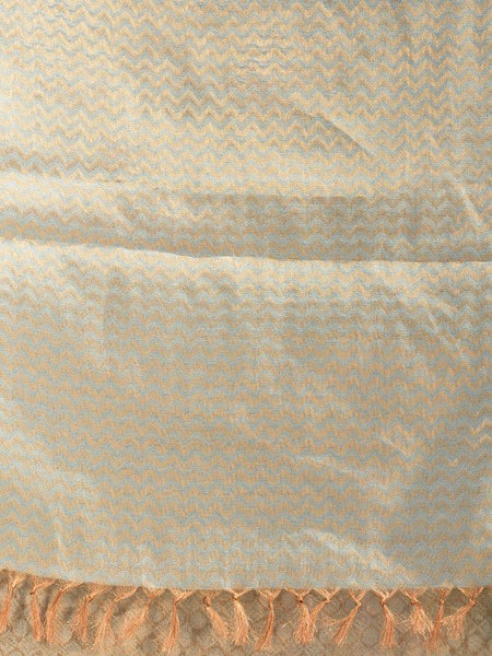 Designer Bhagalpuri Handloom Weaving Motif Saree (Silver_Grey) - View 5