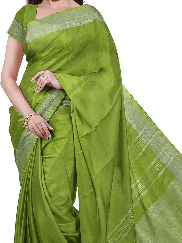 Bhagalpuri Handloom Cotton-Linen Blend Saree Combo (Pack Of 2) With Running Unstiched Blouse Piece - View 5