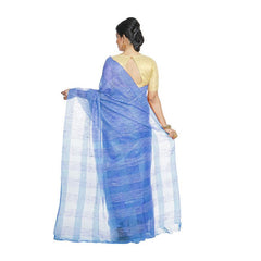 Bhagalpuri Kota Doria Silk Semi Transparent Saree With Unstiched Blouse Piece - View 2
