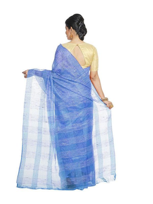 Bhagalpuri Kota Doria Silk Semi Transparent Saree With Unstiched Blouse Piece - View 2