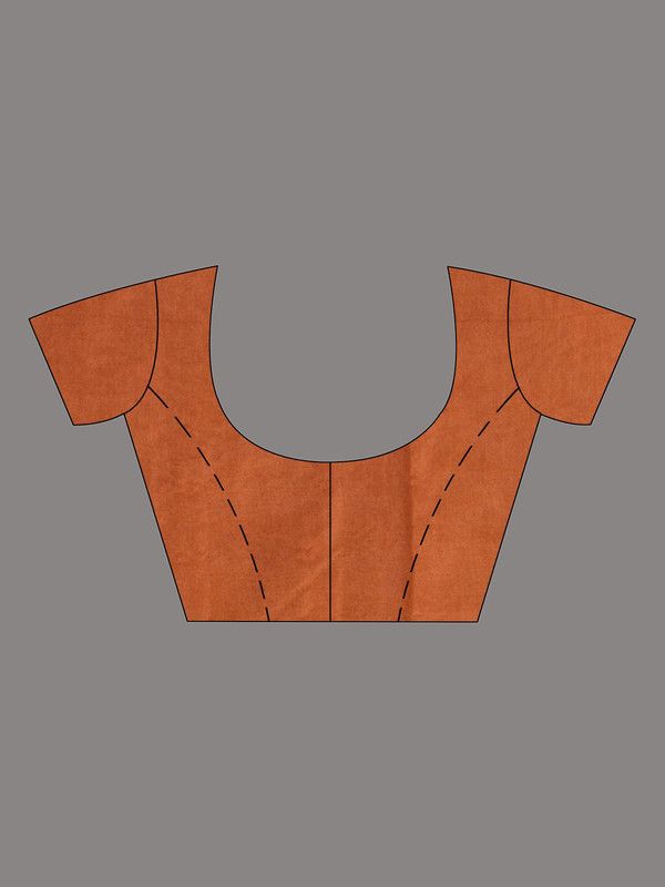 semi Tussar Silk Two Handloom Saree with Blouse Piece (Muddy_Beige & Brownish_Orange) - View 6
