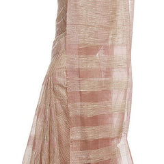 Bhagalpuri Kota Doria Silk Semi Transparent Saree With Unstiched Blouse Piece - View 4