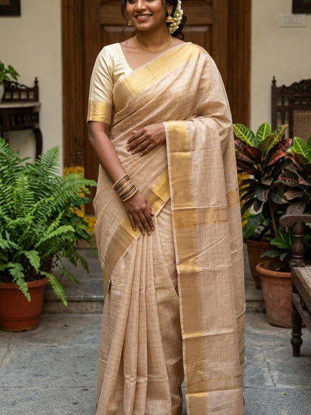 Exclusive Handwoven  Cotton SIlk Mangalgiri Saree With Running Blouse Piece - View 3