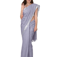 Cotton Slub Saree With Blouse Piece