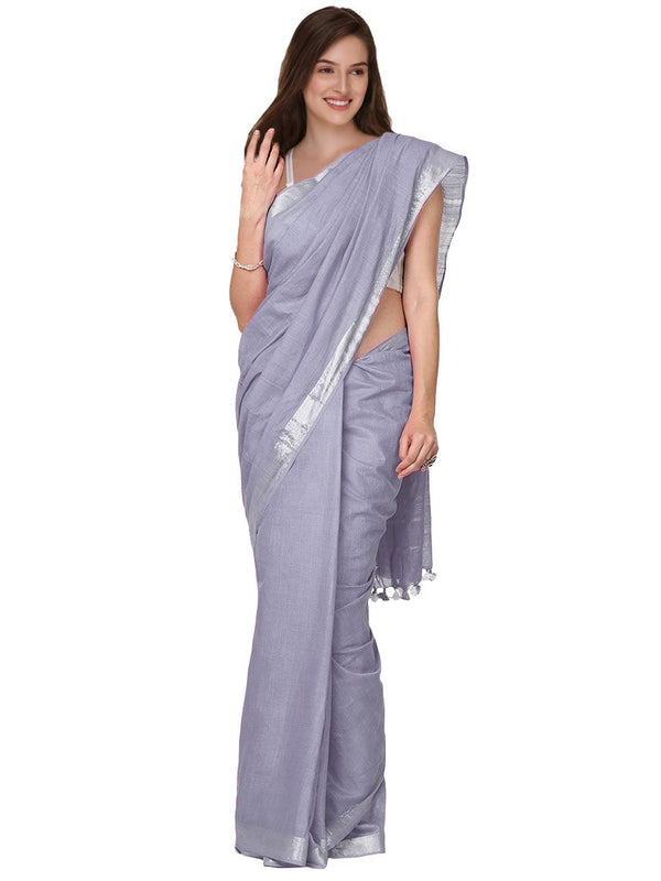 Cotton Slub Saree With Blouse Piece