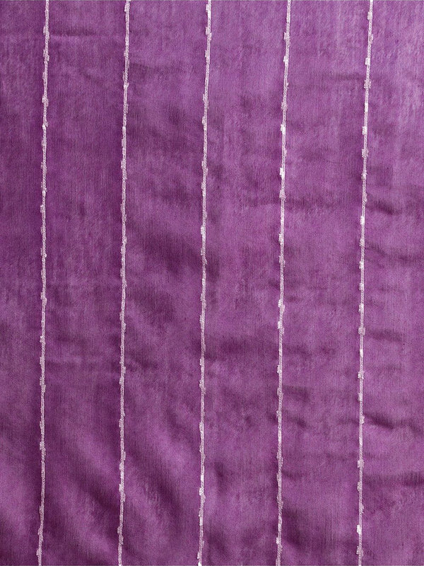 Perpureus Purple women's Kota Art Silk Bhagalpuri Saree With Blouse Piece - View 3