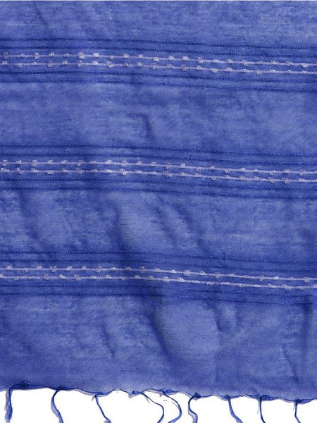 Blue Bhagalpuri women's Kota Art Silk Saree With Blouse Piece - View 3